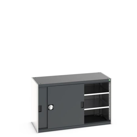 40022061 - Armoire CUBIO SMS-1368-11 - Avec Portes Coulissantes et 2 Tablettes - LxPxH 1300x650x800mm - Gris Anthracite RAL 7016 40022061 - Armoire CUBIO SMS-1368-11 - Avec Portes Coulissantes et 2 Tablettes - LxPxH 1300x650x800mm - Gris Anthracite RAL 7016