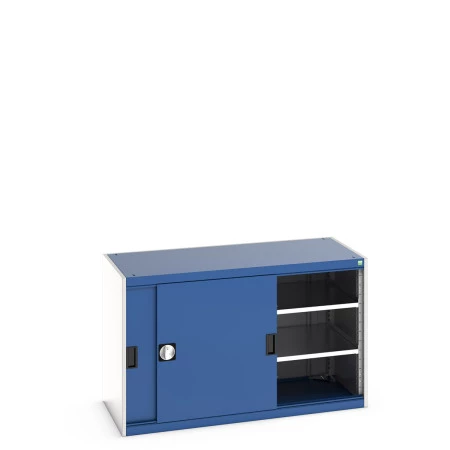 40022061 - Armoire CUBIO SMS-1368-11 - Avec Portes Coulissantes et 2 Tablettes - LxPxH 1300x650x800mm - Bleu Gentiane RAL 5010 40022061 - Armoire CUBIO SMS-1368-11 - Avec Portes Coulissantes et 2 Tablettes - LxPxH 1300x650x800mm - Bleu Gentiane RAL 5010