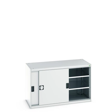 40022061 - Armoire CUBIO SMS-1368-11 - Avec Portes Coulissantes et 2 Tablettes - LxPxH 1300x650x800mm - Gris Clair RAL 7035 40022061 - Armoire CUBIO SMS-1368-11 - Avec Portes Coulissantes et 2 Tablettes - LxPxH 1300x650x800mm - Gris Clair RAL 7035