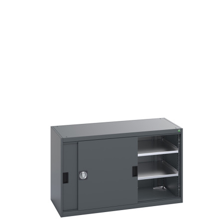 40022061 - Armoire CUBIO SMS-1368-11 - Avec Portes Coulissantes et 2 Tablettes - LxPxH 1300x650x800mm - Full Gris Anthracite RAL 7016 40022061 - Armoire CUBIO SMS-1368-11 - Avec Portes Coulissantes et 2 Tablettes - LxPxH 1300x650x800mm - Full Gris Anthracite RAL 7016