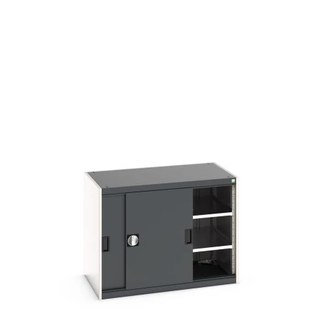 40021137 - Armoire CUBIO SMS-1068-1 - Avec Portes Coulissantes et 2 Tablettes - LxPxH 1050x650x800mm - Gris Anthracite RAL 7016 40021137 - Armoire CUBIO SMS-1068-1 - Avec Portes Coulissantes et 2 Tablettes - LxPxH 1050x650x800mm - Gris Anthracite RAL 7016