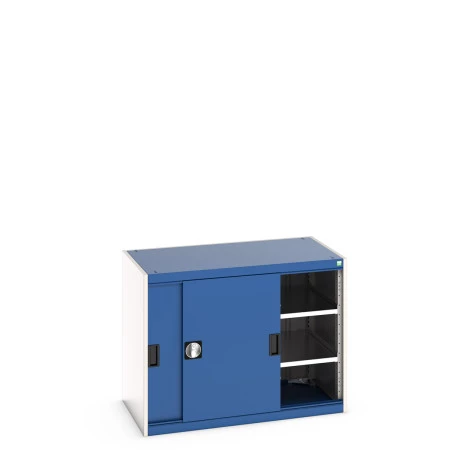 40021137 - Armoire CUBIO SMS-1068-1 - Avec Portes Coulissantes et 2 Tablettes - LxPxH 1050x650x800mm - Bleu Gentiane RAL 5010 40021137 - Armoire CUBIO SMS-1068-1 - Avec Portes Coulissantes et 2 Tablettes - LxPxH 1050x650x800mm - Bleu Gentiane RAL 5010