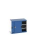 40021137 - Armoire CUBIO SMS-1068-1 - Avec Portes Coulissantes et 2 Tablettes - LxPxH 1050x650x800mm - Bleu Gentiane RAL 5010 40021137 - Armoire CUBIO SMS-1068-1 - Avec Portes Coulissantes et 2 Tablettes - LxPxH 1050x650x800mm - Bleu Gentiane RAL 5010
