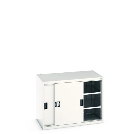 40021137 - Armoire CUBIO SMS-1068-1 - Avec Portes Coulissantes et 2 Tablettes - LxPxH 1050x650x800mm - Gris Clair RAL 7035 40021137 - Armoire CUBIO SMS-1068-1 - Avec Portes Coulissantes et 2 Tablettes - LxPxH 1050x650x800mm - Gris Clair RAL 7035