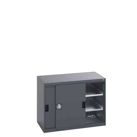 40021137 - Armoire CUBIO SMS-1068-1 - Avec Portes Coulissantes et 2 Tablettes - LxPxH 1050x650x800mm - Full Gris Anthracite RAL 7016 40021137 - Armoire CUBIO SMS-1068-1 - Avec Portes Coulissantes et 2 Tablettes - LxPxH 1050x650x800mm - Full Gris Anthracite RAL 7016