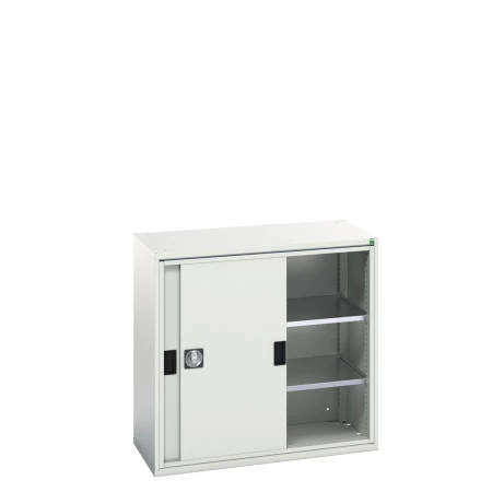 16926280 - Armoire VERSO basse à Portes Coulissantes et 2 Tablettes - LxPxH 1050x550x1000mm - Gris Clair RAL 7035 16926280 - Armoire VERSO basse à Portes Coulissantes et 2 Tablettes - LxPxH 1050x550x1000mm - Gris Clair RAL 7035