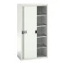16926281 - Armoire VERSO haute à Portes Coulissantes et 4 Tablettes - LxPxH 1050x550x2000mm - Gris Clair RAL 7035 16926281 - Armoire VERSO haute à Portes Coulissantes et 4 Tablettes - LxPxH 1050x550x2000mm - Gris Clair RAL 7035