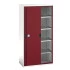 16926281 - Armoire VERSO haute à Portes Coulissantes et 4 Tablettes - LxPxH 1050x550x2000mm - Rouge Pourpre RAL 3004 16926281 - Armoire VERSO haute à Portes Coulissantes et 4 Tablettes - LxPxH 1050x550x2000mm - Rouge Pourpre RAL 3004