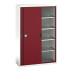 16926671 - Armoire VERSO haute à Portes Coulissantes et 4 Tablettes - LxPxH 1300x550x2000mm - Rouge Pourpre RAL 3004 16926671 - Armoire VERSO haute à Portes Coulissantes et 4 Tablettes - LxPxH 1300x550x2000mm - Rouge Pourpre RAL 3004