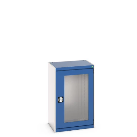 40011056 - Armoire CUBIO SMLFS-6510 - Avec 1 Porte Transparente - LxPxH 650x525x1000mm - Bleu Gentiane RAL 5010 40011056 - Armoire CUBIO SMLFS-6510 - Avec 1 Porte Transparente - LxPxH 650x525x1000mm - Bleu Gentiane RAL 5010