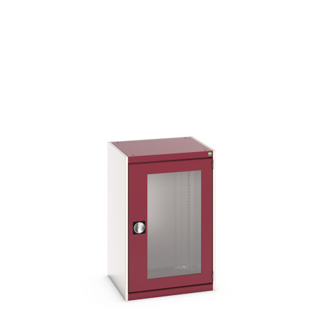 40019164 - Armoire CUBIO SMLFS-6610 - Avec 1 Porte Transparente - LxPxH 650x650x1000mm - Rouge Pourpre RAL 3004 40019164 - Armoire CUBIO SMLFS-6610 - Avec 1 Porte Transparente - LxPxH 650x650x1000mm - Rouge Pourpre RAL 3004