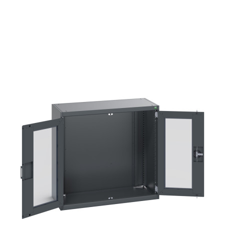 40013078 - Armoire CUBIO SMLFS-10510 - Avec 2 Portes Transparentes - LxPxH 1050x525x1000mm - Full Gris Anthracite RAL 7016 40013078 - Armoire CUBIO SMLFS-10510 - Avec 2 Portes Transparentes - LxPxH 1050x525x1000mm - Full Gris Anthracite RAL 7016