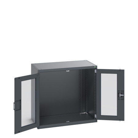 40021231 - Armoire CUBIO SMLFS-10610 - Avec 2 Portes Transparentes - LxPxH 1050x650x1000mm - Full Gris Anthracite RAL 7016 40021231 - Armoire CUBIO SMLFS-10610 - Avec 2 Portes Transparentes - LxPxH 1050x650x1000mm - Full Gris Anthracite RAL 7016