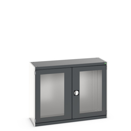 40014067 - Armoire CUBIO SMLFS-13510 - Avec 2 Portes Transparentes - LxPxH 1300x525x1000mm - Gris Anthracite RAL 7016 40014067 - Armoire CUBIO SMLFS-13510 - Avec 2 Portes Transparentes - LxPxH 1300x525x1000mm - Gris Anthracite RAL 7016