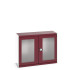 40014067 - Armoire CUBIO SMLFS-13510 - Avec 2 Portes Transparentes - LxPxH 1300x525x1000mm - Rouge Pourpre RAL 3004 40014067 - Armoire CUBIO SMLFS-13510 - Avec 2 Portes Transparentes - LxPxH 1300x525x1000mm - Rouge Pourpre RAL 3004