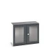 40022140 - Armoire CUBIO SMLFS-13610 - Avec 2 Portes Transparentes - LxPxH 1300x650x1000mm - Gris Anthracite RAL 7016 40022140 - Armoire CUBIO SMLFS-13610 - Avec 2 Portes Transparentes - LxPxH 1300x650x1000mm - Gris Anthracite RAL 7016