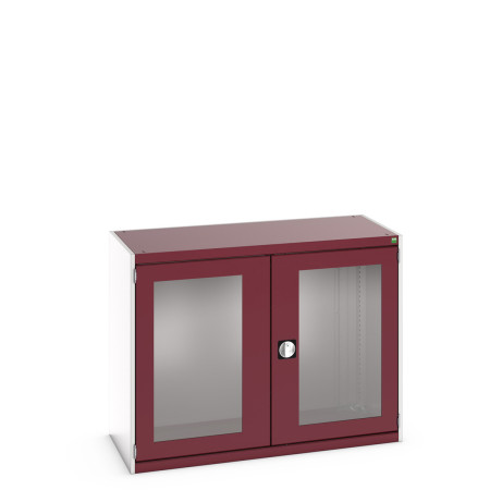 40022140 - Armoire CUBIO SMLFS-13610 - Avec 2 Portes Transparentes - LxPxH 1300x650x1000mm - Rouge Pourpre RAL 3004 40022140 - Armoire CUBIO SMLFS-13610 - Avec 2 Portes Transparentes - LxPxH 1300x650x1000mm - Rouge Pourpre RAL 3004
