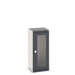 Armoire à portes transparentes CUBIO - Hauteur 1200 mm