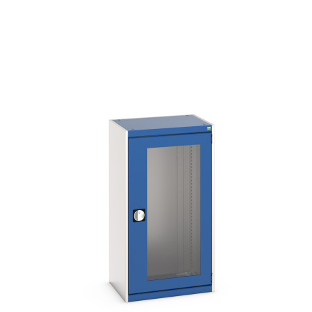 40011057 - Armoire CUBIO SMLFS-6512 - Avec 1 Porte Transparente - LxPxH 650x525x1200mm - Bleu Gentiane RAL 5010 40011057 - Armoire CUBIO SMLFS-6512 - Avec 1 Porte Transparente - LxPxH 650x525x1200mm - Bleu Gentiane RAL 5010