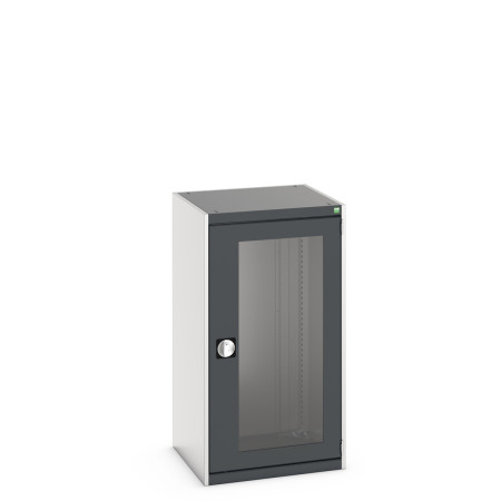40019165 - Armoire CUBIO SMLFS-6612 - Avec 1 Porte Transparente - LxPxH 650x650x1200mm - Gris Anthracite RAL 7016 40019165 - Armoire CUBIO SMLFS-6612 - Avec 1 Porte Transparente - LxPxH 650x650x1200mm - Gris Anthracite RAL 7016