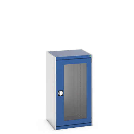 40019165 - Armoire CUBIO SMLFS-6612 - Avec 1 Porte Transparente - LxPxH 650x650x1200mm - Bleu Gentiane RAL 5010 40019165 - Armoire CUBIO SMLFS-6612 - Avec 1 Porte Transparente - LxPxH 650x650x1200mm - Bleu Gentiane RAL 5010