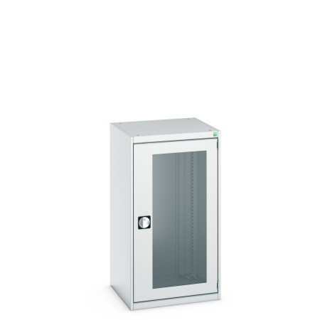 40019165 - Armoire CUBIO SMLFS-6612 - Avec 1 Porte Transparente - LxPxH 650x650x1200mm - Gris Clair RAL 7035 40019165 - Armoire CUBIO SMLFS-6612 - Avec 1 Porte Transparente - LxPxH 650x650x1200mm - Gris Clair RAL 7035