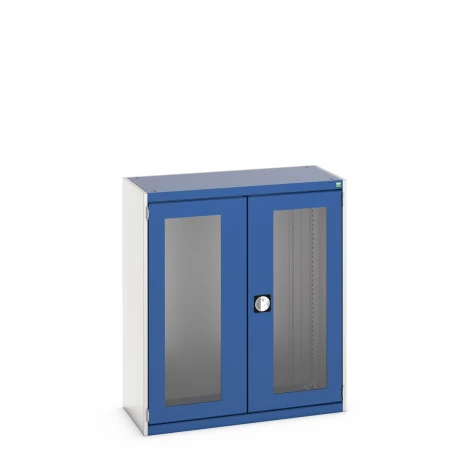 40013021 - Armoire CUBIO SMLFS-10512 - Avec 2 Portes Transparentes - LxPxH 1050x525x1200mm - Bleu Gentiane RAL 5010 40013021 - Armoire CUBIO SMLFS-10512 - Avec 2 Portes Transparentes - LxPxH 1050x525x1200mm - Bleu Gentiane RAL 5010