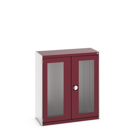 40013021 - Armoire CUBIO SMLFS-10512 - Avec 2 Portes Transparentes - LxPxH 1050x525x1200mm - Rouge Pourpre RAL 3004 40013021 - Armoire CUBIO SMLFS-10512 - Avec 2 Portes Transparentes - LxPxH 1050x525x1200mm - Rouge Pourpre RAL 3004
