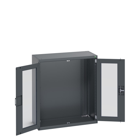 40013021 - Armoire CUBIO SMLFS-10512 - Avec 2 Portes Transparentes - LxPxH 1050x525x1200mm - Full Gris Anthracite RAL 7016 40013021 - Armoire CUBIO SMLFS-10512 - Avec 2 Portes Transparentes - LxPxH 1050x525x1200mm - Full Gris Anthracite RAL 7016