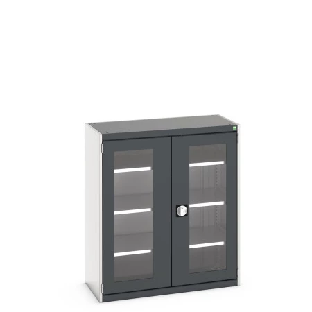 40013061 - Armoire CUBIO SMFS-10512-1 - Avec 2 Portes Transparentes, 3 Tablettes - LxPxH 1050x525x1200mm - Gris Anthracite RAL 7016 40013061 - Armoire CUBIO SMFS-10512-1 - Avec 2 Portes Transparentes, 3 Tablettes - LxPxH 1050x525x1200mm - Gris Anthracite RAL 7016