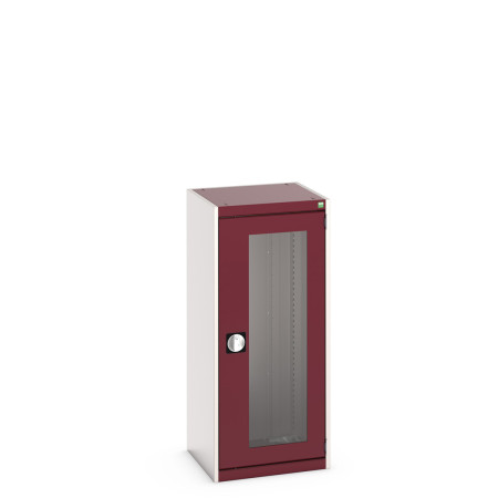 40010129 - Armoire CUBIO SMLFS-5512 - Avec 1 Porte Transparente - LxPxH 525x525x1200mm - Rouge Pourpre RAL 3004 40010129 - Armoire CUBIO SMLFS-5512 - Avec 1 Porte Transparente - LxPxH 525x525x1200mm - Rouge Pourpre RAL 3004