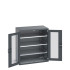 40021131 - Armoire CUBIO SMFS-10612-1 - Avec 2 Portes Transparentes et 3 Tablettes - LxPxH 1050x650x1200mm - Full Gris Anthracite RAL 7016 40021131 - Armoire CUBIO SMFS-10612-1 - Avec 2 Portes Transparentes et 3 Tablettes - LxPxH 1050x650x1200mm - Full Gris Anthracite RAL 7016