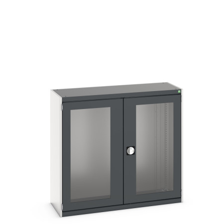 40014021 - Armoire CUBIO SMLFS-13512 - Avec 2 Portes Transparentes - LxPxH 1300x525x1200mm - Gris Anthracite RAL 7016 40014021 - Armoire CUBIO SMLFS-13512 - Avec 2 Portes Transparentes - LxPxH 1300x525x1200mm - Gris Anthracite RAL 7016