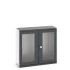 40014021 - Armoire CUBIO SMLFS-13512 - Avec 2 Portes Transparentes - LxPxH 1300x525x1200mm - Gris Anthracite RAL 7016 40014021 - Armoire CUBIO SMLFS-13512 - Avec 2 Portes Transparentes - LxPxH 1300x525x1200mm - Gris Anthracite RAL 7016
