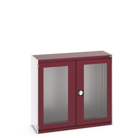 40014021 - Armoire CUBIO SMLFS-13512 - Avec 2 Portes Transparentes - LxPxH 1300x525x1200mm - Rouge Pourpre RAL 3004 40014021 - Armoire CUBIO SMLFS-13512 - Avec 2 Portes Transparentes - LxPxH 1300x525x1200mm - Rouge Pourpre RAL 3004