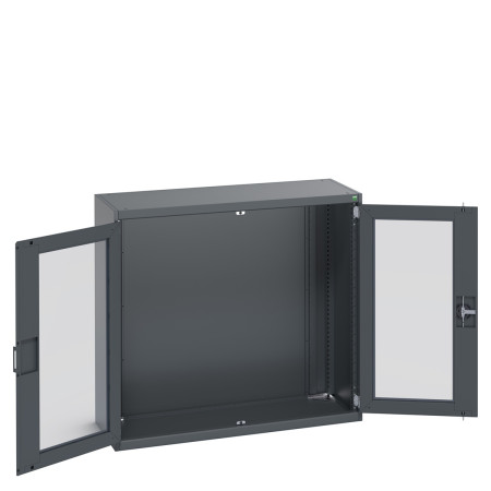 40014021 - Armoire CUBIO SMLFS-13512 - Avec 2 Portes Transparentes - LxPxH 1300x525x1200mm - Full Gris Anthracite RAL 7016 40014021 - Armoire CUBIO SMLFS-13512 - Avec 2 Portes Transparentes - LxPxH 1300x525x1200mm - Full Gris Anthracite RAL 7016