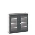 40014056 - Armoire CUBIO SMFS-13512-1 - Avec 2 Portes Transparentes et 3 Tablettes - LxPxH 1300x525x1200mm - Gris Anthracite RAL 7016 40014056 - Armoire CUBIO SMFS-13512-1 - Avec 2 Portes Transparentes et 3 Tablettes - LxPxH 1300x525x1200mm - Gris Anthracite RAL 7016