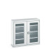 40014056 - Armoire CUBIO SMFS-13512-1 - Avec 2 Portes Transparentes et 3 Tablettes - LxPxH 1300x525x1200mm - Gris Clair RAL 7035 40014056 - Armoire CUBIO SMFS-13512-1 - Avec 2 Portes Transparentes et 3 Tablettes - LxPxH 1300x525x1200mm - Gris Clair RAL 7035