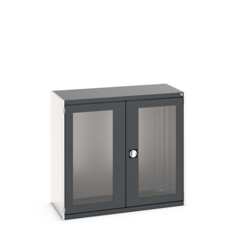 40022021 - Armoire CUBIO SMLFS-13612 - Avec 2 Portes Transparentes - LxPxH 1300x650x1200mm - Gris Anthracite RAL 7016 40022021 - Armoire CUBIO SMLFS-13612 - Avec 2 Portes Transparentes - LxPxH 1300x650x1200mm - Gris Anthracite RAL 7016