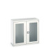 40022021 - Armoire CUBIO SMLFS-13612 - Avec 2 Portes Transparentes - LxPxH 1300x650x1200mm - Gris Clair RAL 7035 40022021 - Armoire CUBIO SMLFS-13612 - Avec 2 Portes Transparentes - LxPxH 1300x650x1200mm - Gris Clair RAL 7035