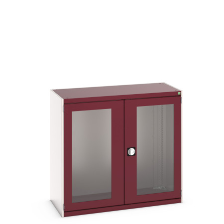 40022021 - Armoire CUBIO SMLFS-13612 - Avec 2 Portes Transparentes - LxPxH 1300x650x1200mm - Rouge Pourpre RAL 3004 40022021 - Armoire CUBIO SMLFS-13612 - Avec 2 Portes Transparentes - LxPxH 1300x650x1200mm - Rouge Pourpre RAL 3004