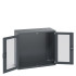 40022021 - Armoire CUBIO SMLFS-13612 - Avec 2 Portes Transparentes - LxPxH 1300x650x1200mm - Full Gris Anthracite RAL 7016 40022021 - Armoire CUBIO SMLFS-13612 - Avec 2 Portes Transparentes - LxPxH 1300x650x1200mm - Full Gris Anthracite RAL 7016