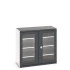 40022058 - Armoire CUBIO SMFS-13612-1 - Avec 2 Portes Transparentes et 3 Tablettes - LxPxH 1300x650x1200mm - Gris Anthracite RAL 7016 40022058 - Armoire CUBIO SMFS-13612-1 - Avec 2 Portes Transparentes et 3 Tablettes - LxPxH 1300x650x1200mm - Gris Anthracite RAL 7016