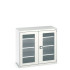 40022058 - Armoire CUBIO SMFS-13612-1 - Avec 2 Portes Transparentes et 3 Tablettes - LxPxH 1300x650x1200mm - Gris Clair RAL 7035 40022058 - Armoire CUBIO SMFS-13612-1 - Avec 2 Portes Transparentes et 3 Tablettes - LxPxH 1300x650x1200mm - Gris Clair RAL 7035