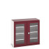 40022058 - Armoire CUBIO SMFS-13612-1 - Avec 2 Portes Transparentes et 3 Tablettes - LxPxH 1300x650x1200mm - Rouge Pourpre RAL 3004 40022058 - Armoire CUBIO SMFS-13612-1 - Avec 2 Portes Transparentes et 3 Tablettes - LxPxH 1300x650x1200mm - Rouge Pourpre RAL 3004