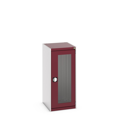 40018140 - Armoire CUBIO SMLFS-5612 - Avec 1 Porte Transparente - LxPxH 525x650x1200mm - Rouge Pourpre RAL 3004 40018140 - Armoire CUBIO SMLFS-5612 - Avec 1 Porte Transparente - LxPxH 525x650x1200mm - Rouge Pourpre RAL 3004