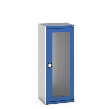 40011058 - Armoire CUBIO SMLFS-6516 - Avec 1 Porte Transparente - LxPxH 650x525x1600mm - Bleu Gentiane RAL 5010 40011058 - Armoire CUBIO SMLFS-6516 - Avec 1 Porte Transparente - LxPxH 650x525x1600mm - Bleu Gentiane RAL 5010