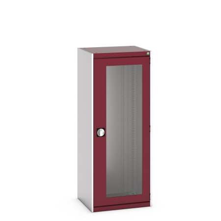 40011058 - Armoire CUBIO SMLFS-6516 - Avec 1 Porte Transparente - LxPxH 650x525x1600mm - Rouge Pourpre RAL 3004 40011058 - Armoire CUBIO SMLFS-6516 - Avec 1 Porte Transparente - LxPxH 650x525x1600mm - Rouge Pourpre RAL 3004