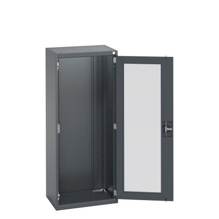 40011058 - Armoire CUBIO SMLFS-6516 - Avec 1 Porte Transparente - LxPxH 650x525x1600mm - Full Gris Anthracite RAL 7016 40011058 - Armoire CUBIO SMLFS-6516 - Avec 1 Porte Transparente - LxPxH 650x525x1600mm - Full Gris Anthracite RAL 7016