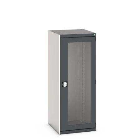 40019166 - Armoire CUBIO SMLFS-6616 - Avec 1 Porte Transparente - LxPxH 650x650x1600mm - Gris Anthracite RAL 7016 40019166 - Armoire CUBIO SMLFS-6616 - Avec 1 Porte Transparente - LxPxH 650x650x1600mm - Gris Anthracite RAL 7016